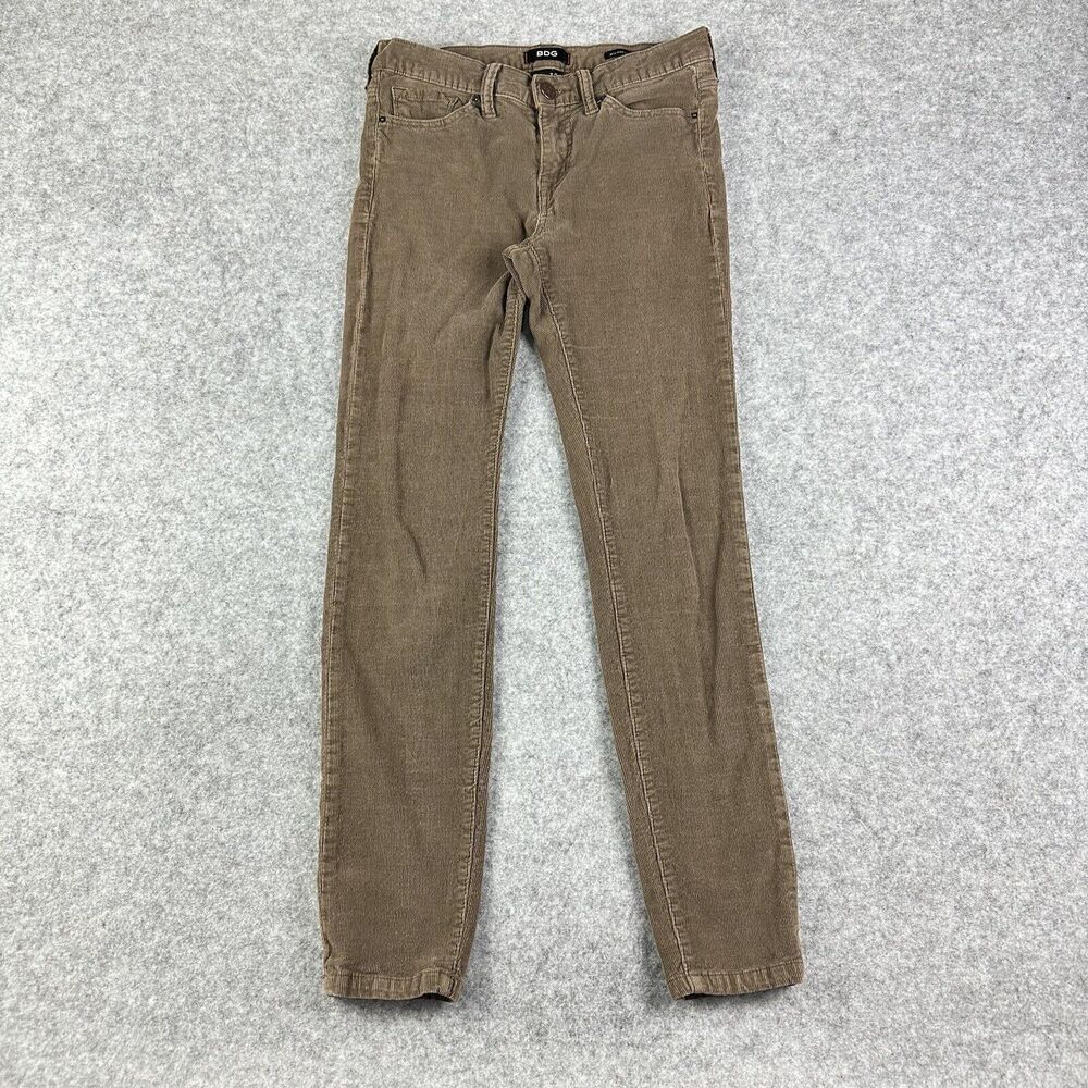 BDG UO Urban Outfitters Corduroy Pants Womens 27 Brown Mid Rise Cigarette Ankle* - Picture 1 of 16